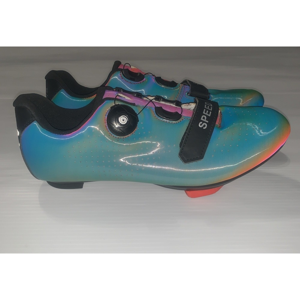 SPEED Iridescent Color Changing Cycling Shoes Lock In Unisex EU42 Mens 9 Women11